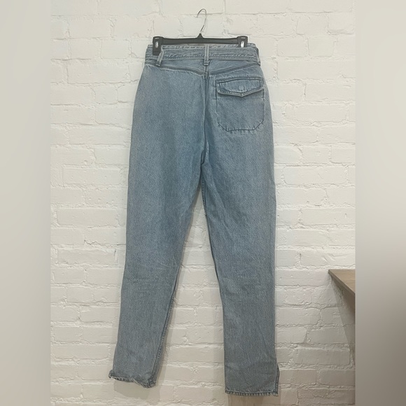 RAG & BONE High Rise Mia Yoke Straight Leg Clean Lou (Light Blue) Jeans | Sz 28 - Picture 4 of 8